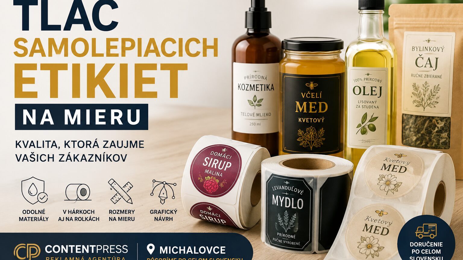 Výroba samolepiacich etikiet Michalovce